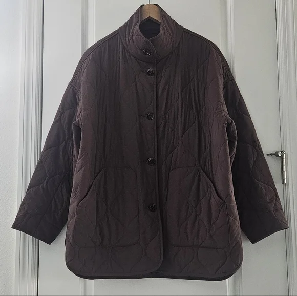 Faherty Horizon series Brown Quilted oversize Jacket size XS/ S - Picture 5 of 16